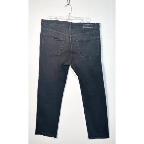 Cheap Monday Jeans Men’s 34/32 Dark Denim Black Straight Leg In Law - Picture 2 of 10